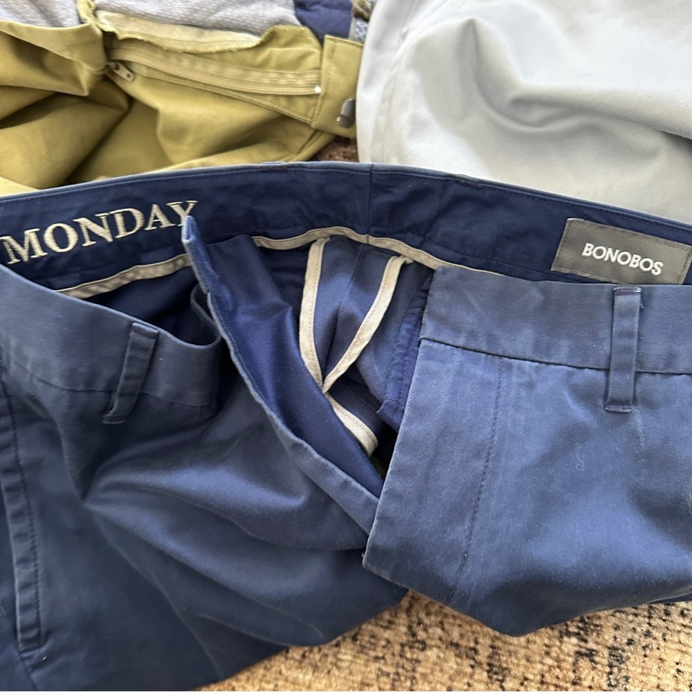 Mens Bonobos Pants BUNDLE Khaki Navy Grey sz 31/30 - Picture 6 of 7